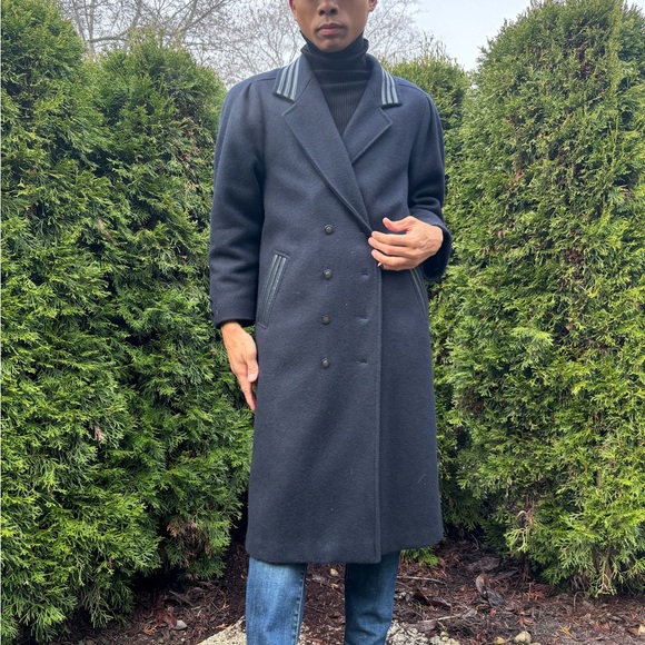 Wool Blend Vintage trench  Coat - Picture 6 of 7